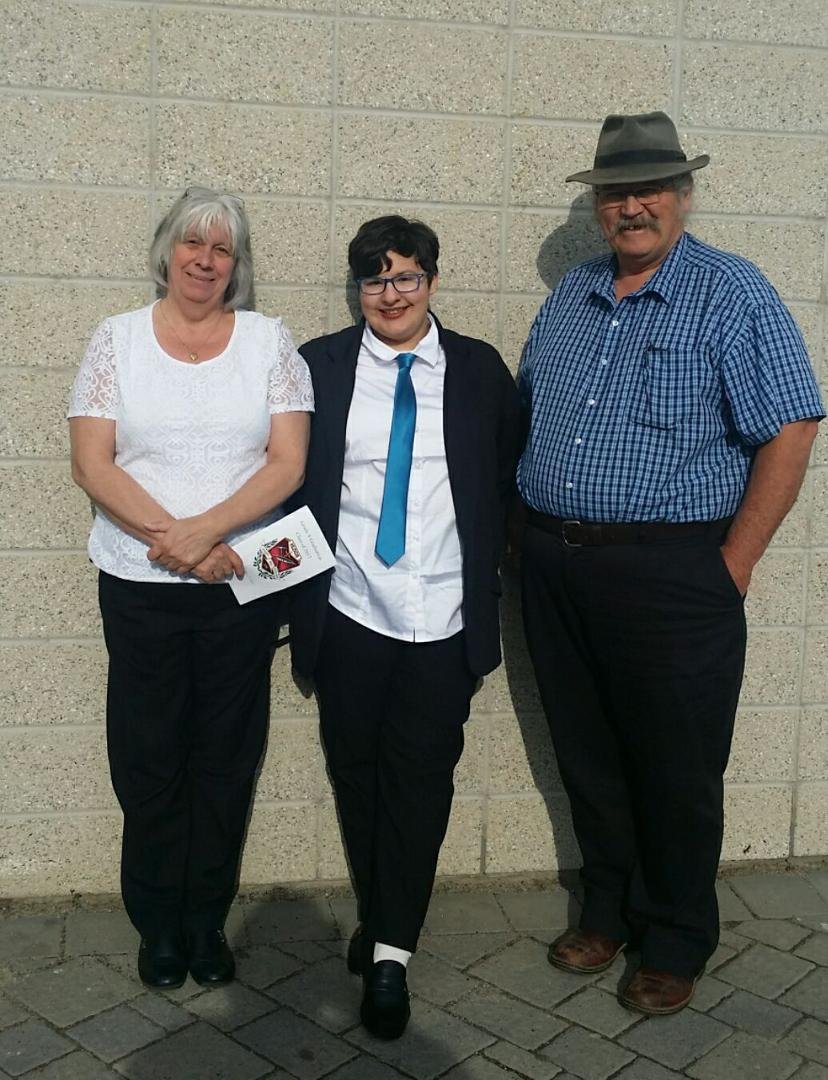 Their youngest grandbaby is leaving junior high. Proud Mama and Papa!