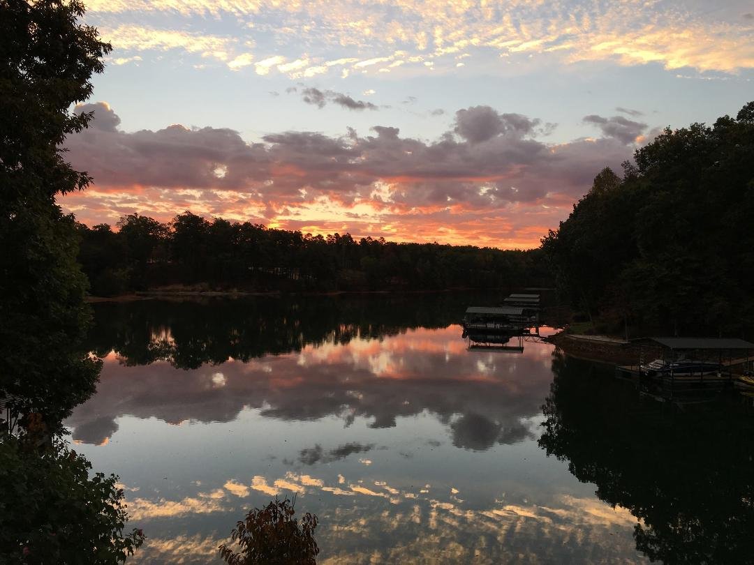 Beautiful sunrise on Lake Keowee