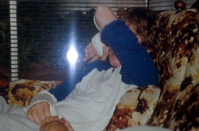 If you look closely, you'll see a cast on my left arm and a cast on my right arm, which I was blessed with after a motorcycle accident so many years ago. You don't give much thought to how difficult every day tasks can be w