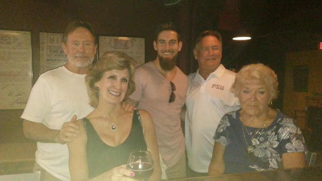 Toasting Sean's Birthday at Engine 15.