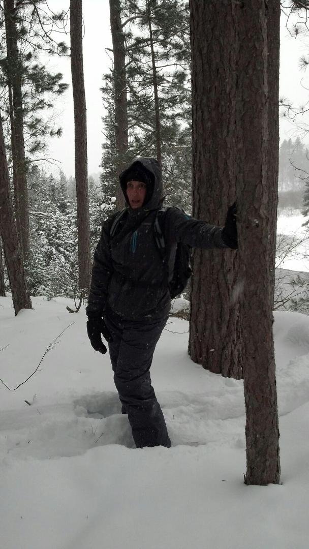 Barb Petoskey snowshoeing @ Pigeon.
