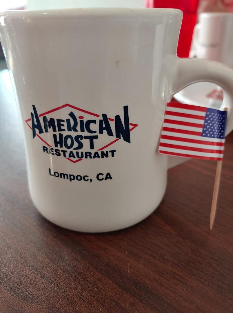 That's the American way to start your day don't forget to pray thy opened for dinning inside
