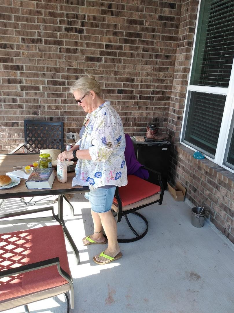Lunch on the deck.