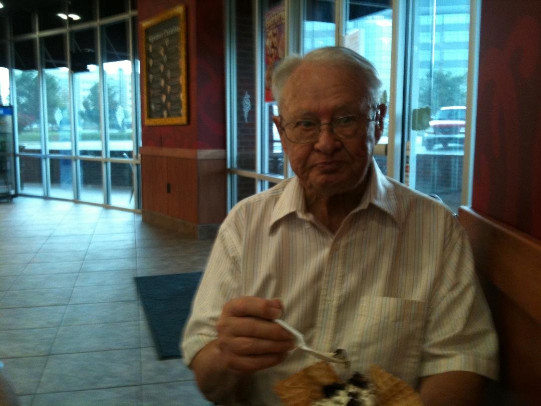 Treating papa to cold stone first time.