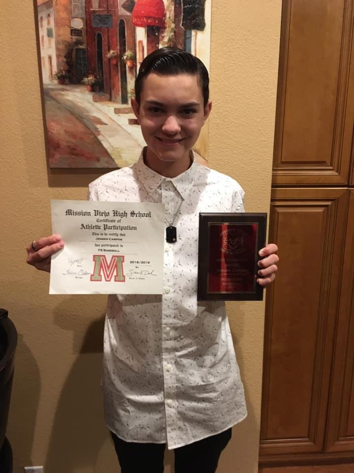 So proud of my grandson Jensen, his received the "Best Teammate" award tonight at the baseball awards banquet. It's an award voted on by his teammates. Says tons about the kind of person he is!!! WTG and congrats Jensen