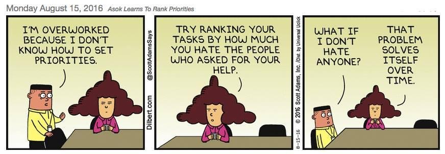 Scott Adams is a bit of an odd duck, but I've got to say, I wish I'd had this advice back when it would have done some good: