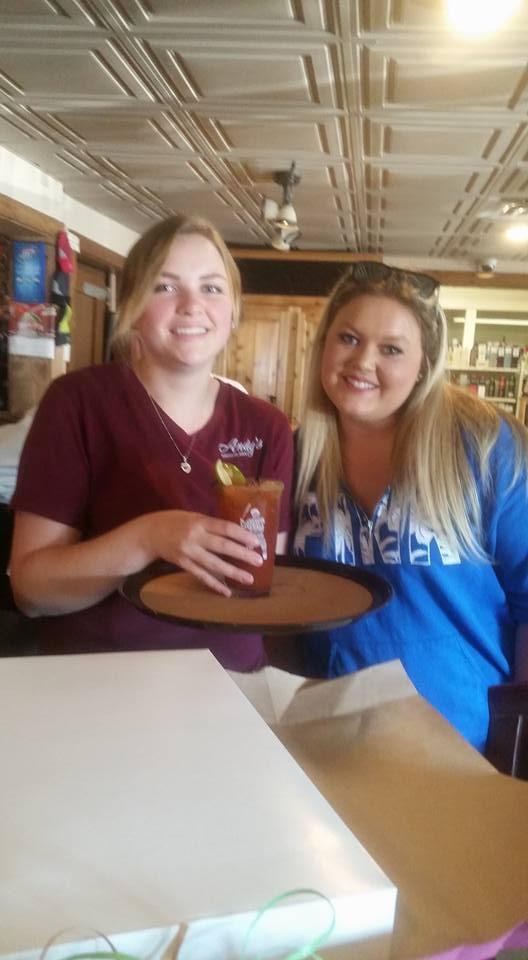 1st legal drink served by our friendly waitress!
