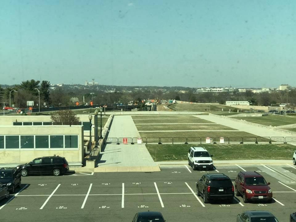 Out the window of the Chief of Staff's office.