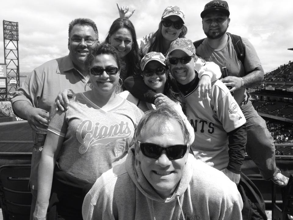 Tahni Van Perre Etzael Chino after the game !!! What game ? Seems we spent a lot of time socializing at the concessions even though our Giants lost ... It was a win for our familia