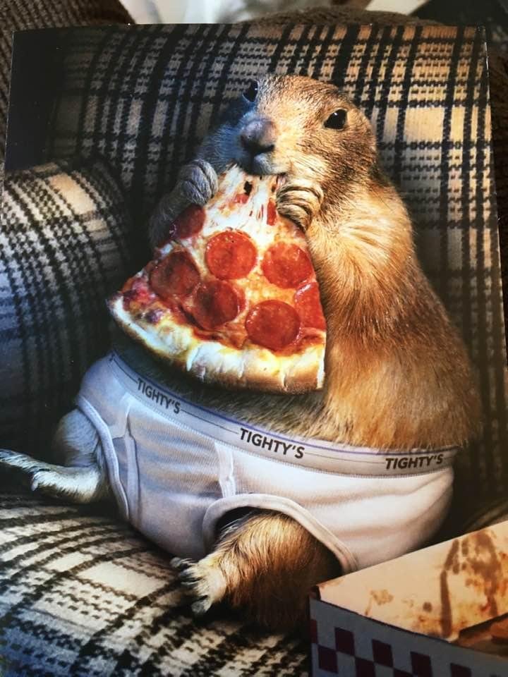 This is what years of birthday pizza looks like!