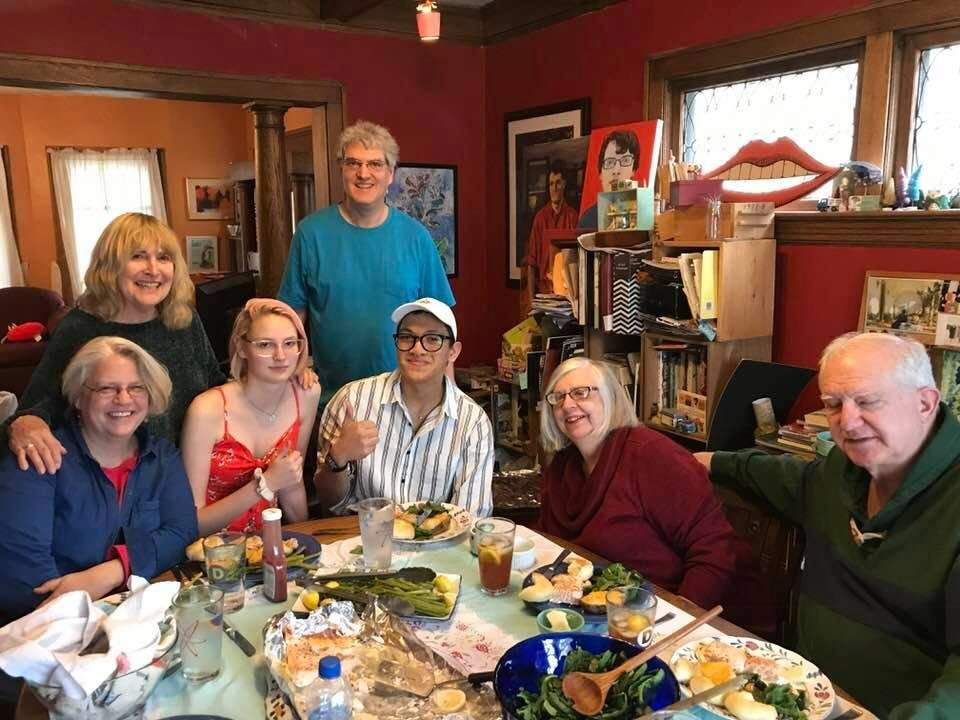 Celebrating an early Easter dinner with daughter Jill and family. Happy Easter everyone!!