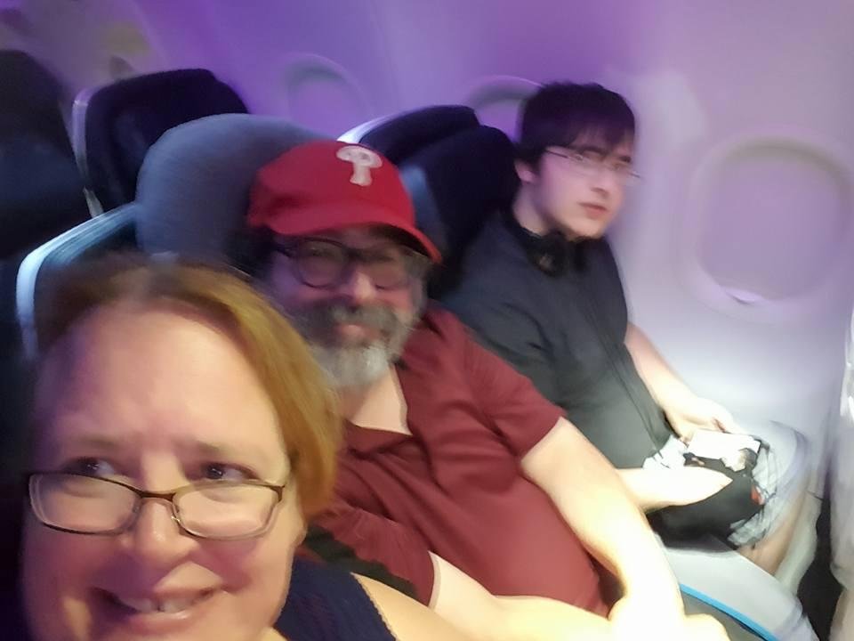 Mood lighting, dry ice and techno muzak that could have been from a porno...welcome Virgin America