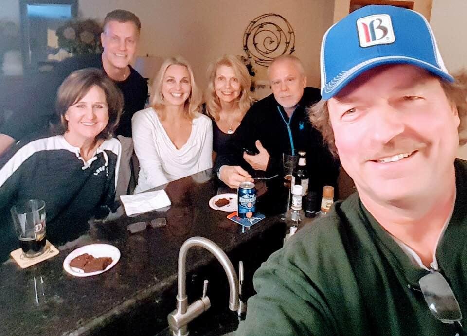 Movie night, pizza and some keg kicking with our neighbors!