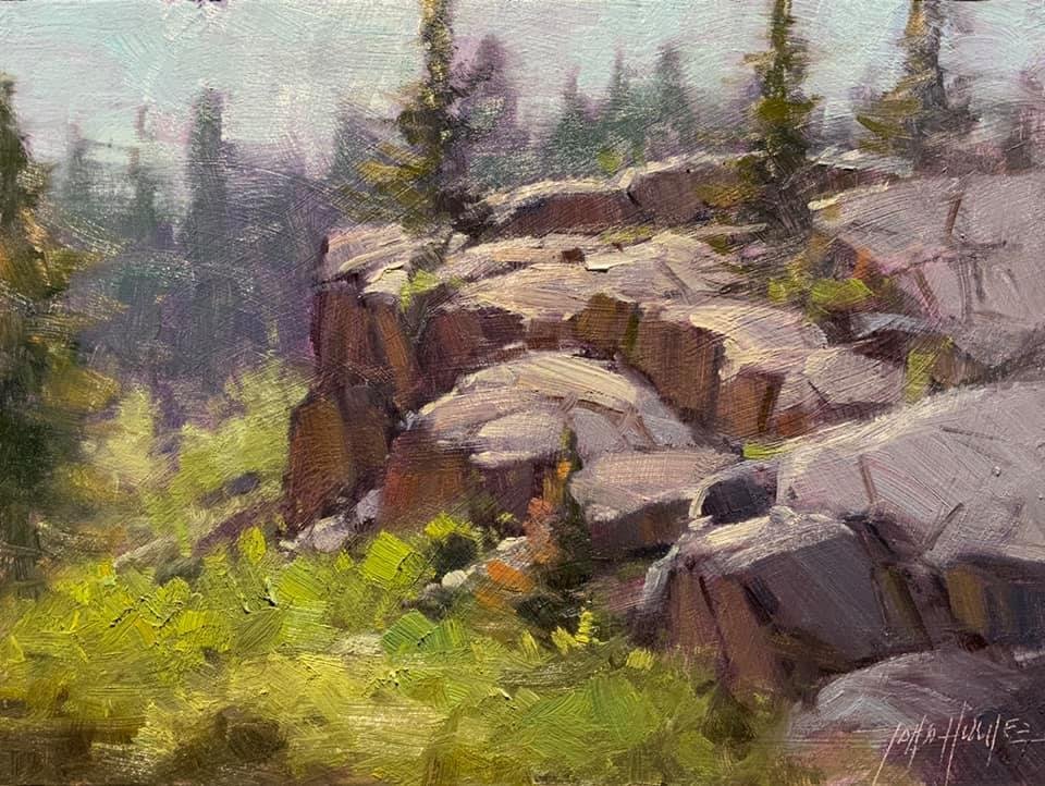 I made an unexpected trip up the canyon this afternoon for some emotional and spiritual rejuvenation. The canyon never fails to deliver. It was also fun to see some of the Intermountain Society of Artists painting by the si