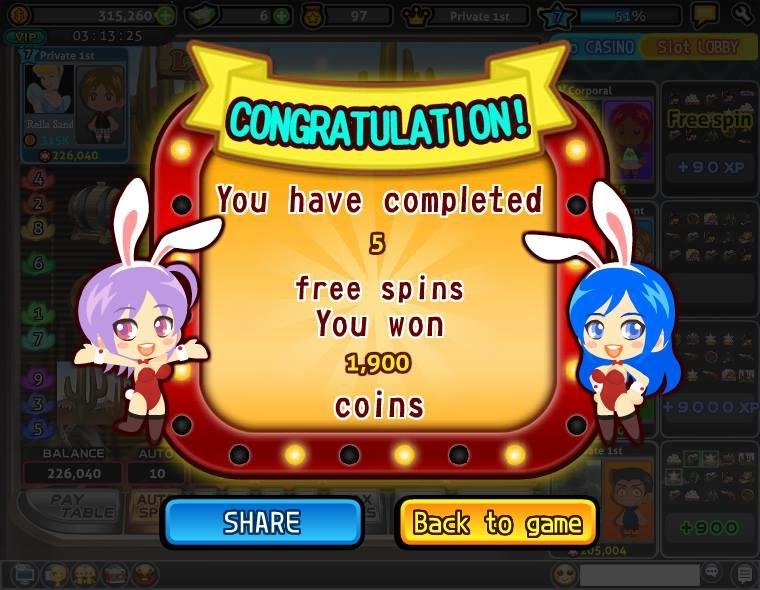 Rella Sanders played the "Wild West" Free spin and won 1,900 coins in Let's Vegas! Come to join now!