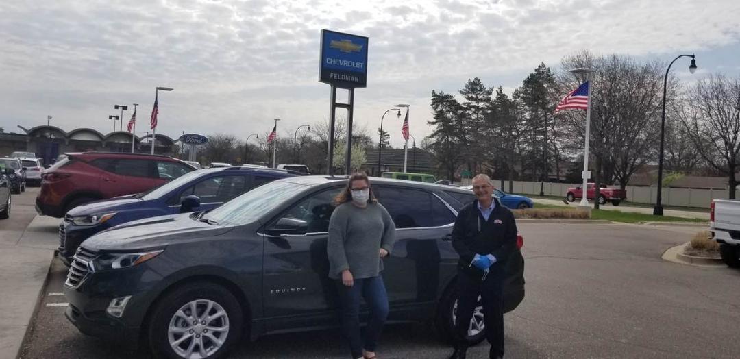 Congratulations to Kelly K On the purchase of our 2020 EQUINOX. This is Kelly’s third purchase from me, her business is greatly appreciated. Come see me Mark Marks CHRYSLER by day Chevy night.
