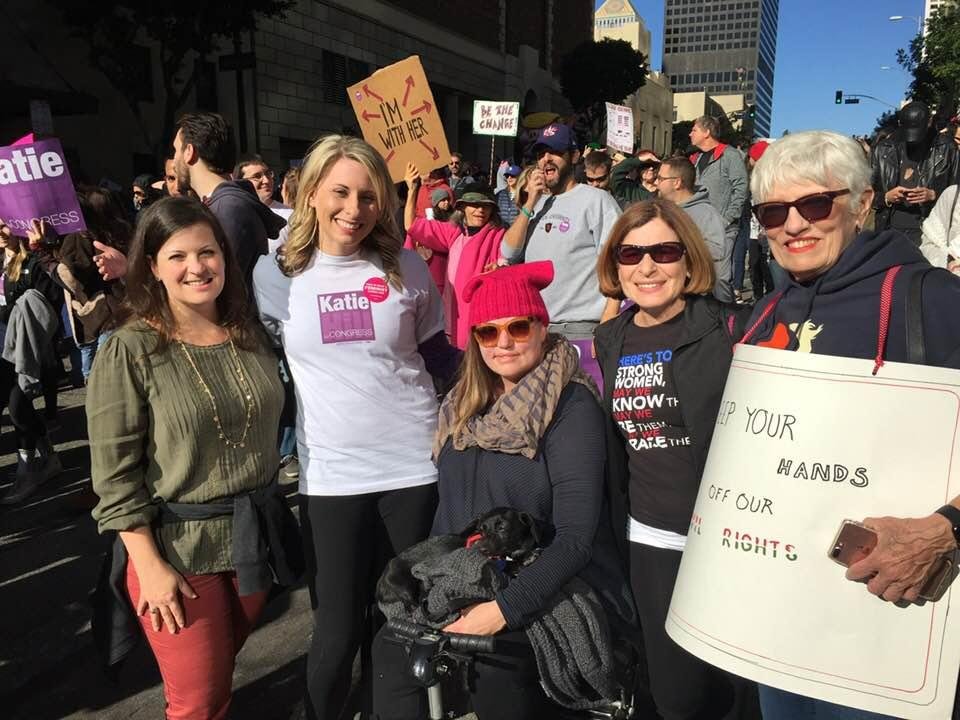 2018 Women’s March, Los Angeles, with Katie Hill who is running for Congress.