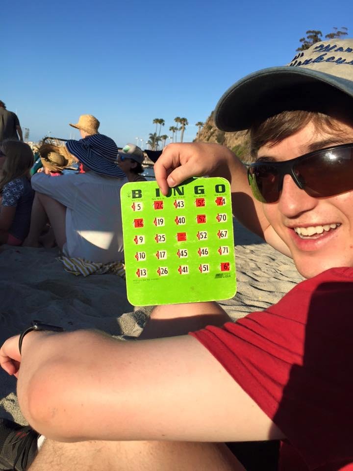 Played Bingo on the beach