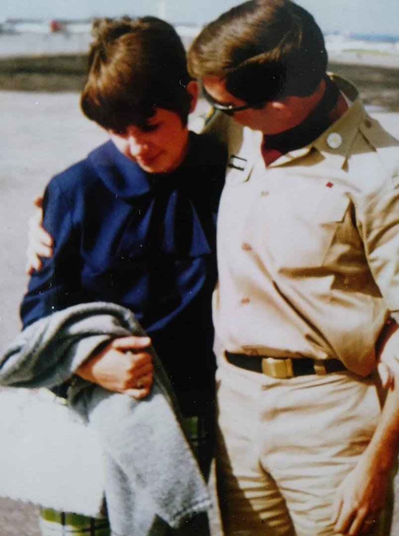 This was the scene at the Pocatello airport on June 19, 1969, as I was leaving for my tour of duty in Vietnam. We were pretty sad. I was 25 and Pat was about to turn 22. I didn't see her again until we met in Hawaii in M