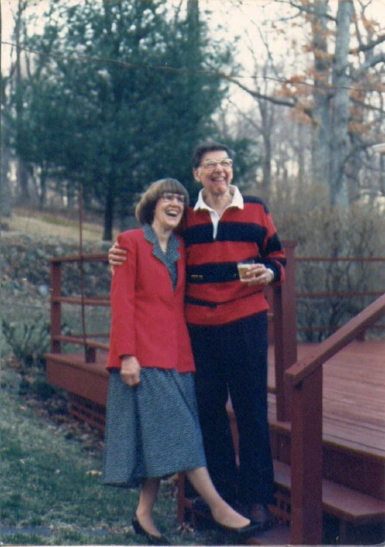 TBT - completing the nuclear family - my mother & father in our back yard in Connecticut, from some time in the mid-1980s. I'm not sure what my dad was doing here - the other picture I posted of him below is better, but tha