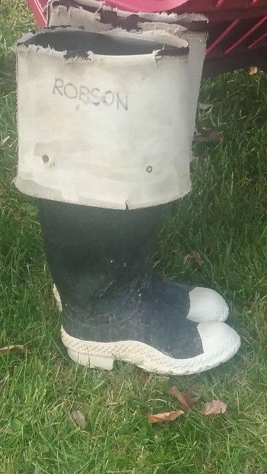 After 33 years it is time to say goodbye to my old fire department boots.They will not fit in the new condo - sad, used them in many situations beyond firefighting