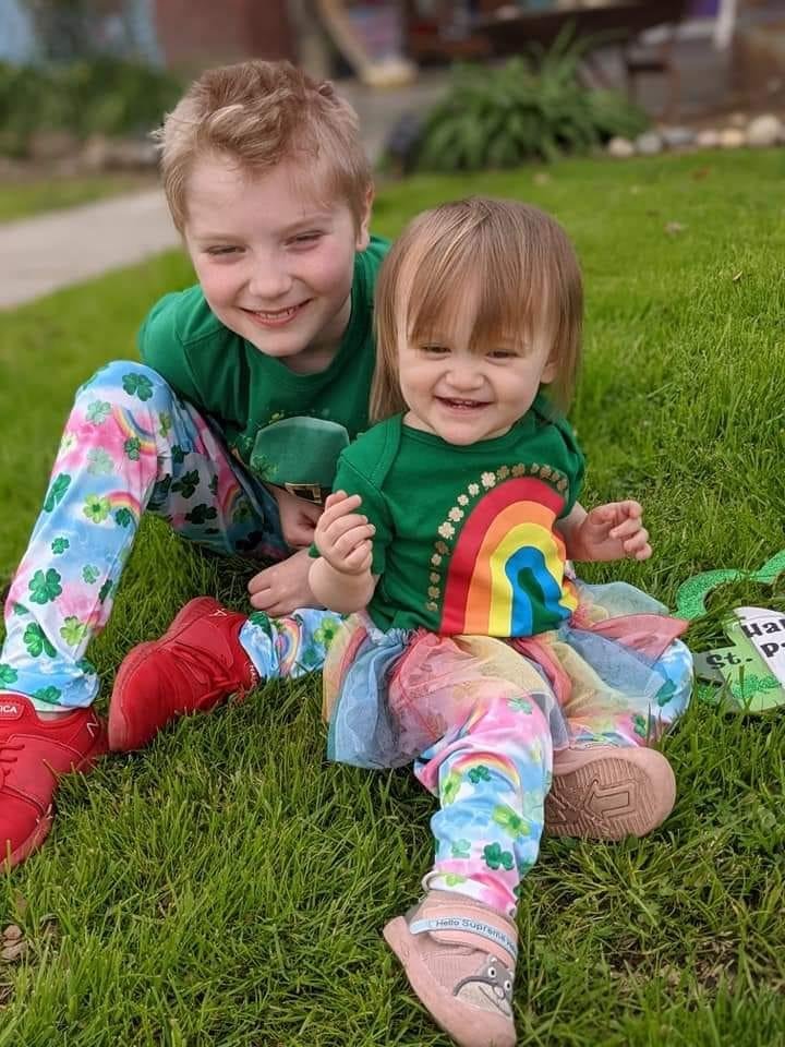 My grandson, Malachai and my granddaughter, Saya. 💙💜💙💜💙💜💙