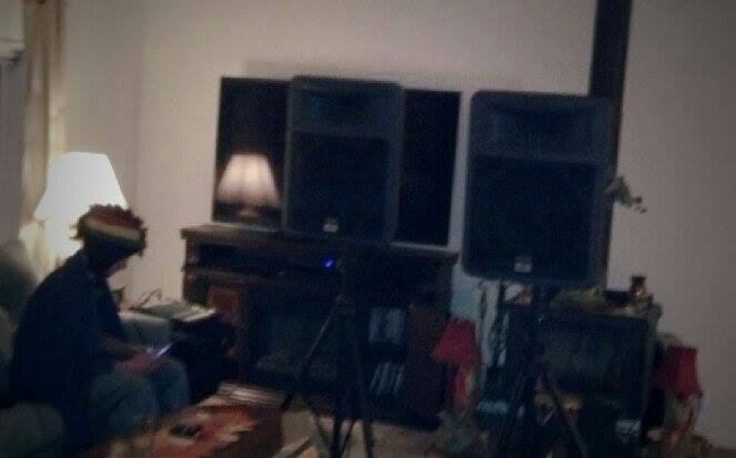 Josh set up his new PA system. Woke up at 5:00 am to Dire Straits "Psycho Killer" think I'll keep him :))