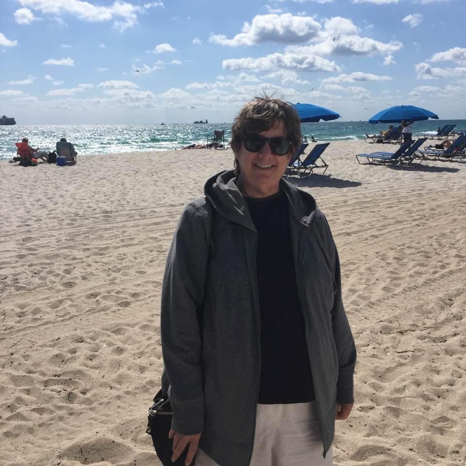 That's me in my happy place! (It was a little chilly that morning).