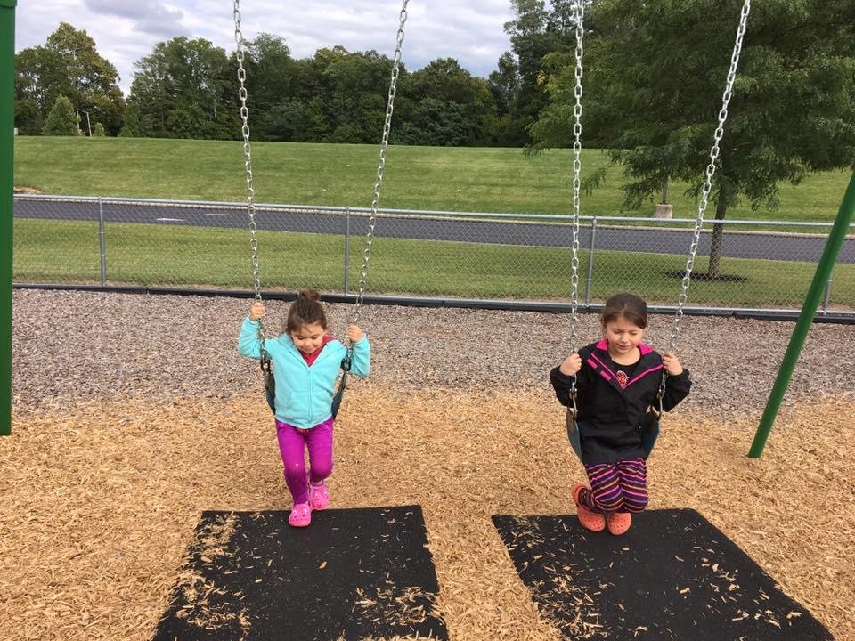 Took Madie and Bella to the park