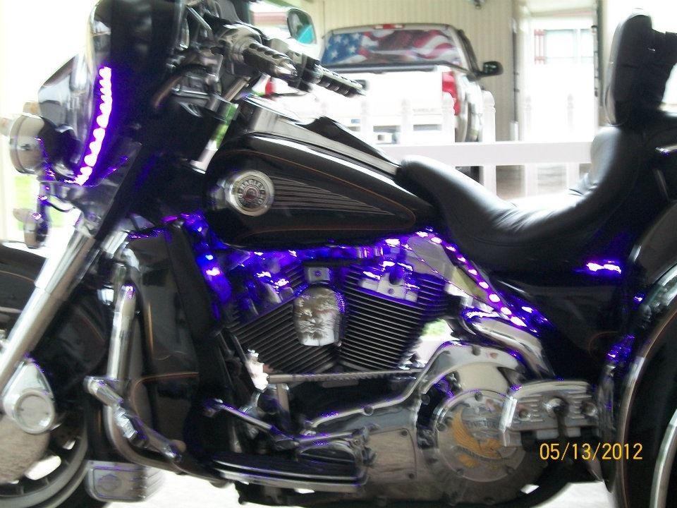 Ed Hill's album, Bike with LED lights on it