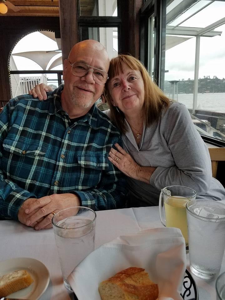 At dinner.