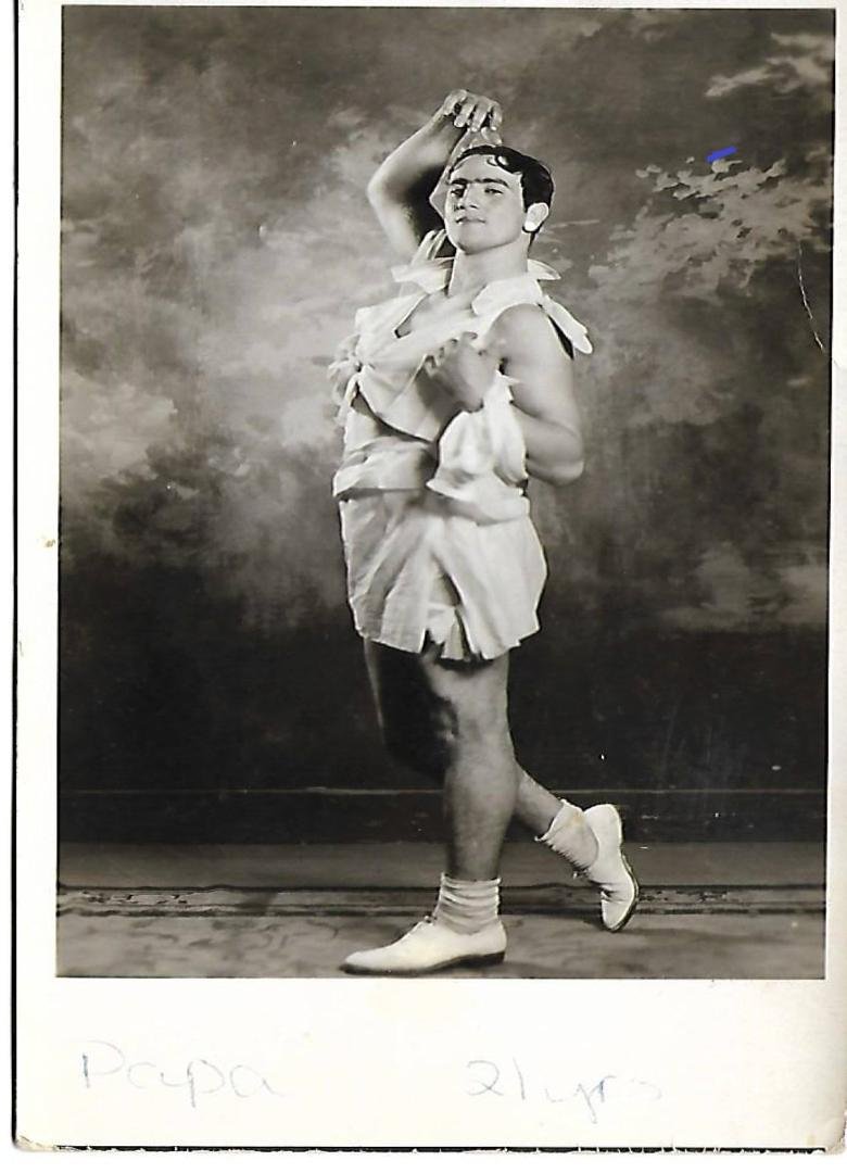 Dad at 21 for a costume party. This is how you partied in 1936