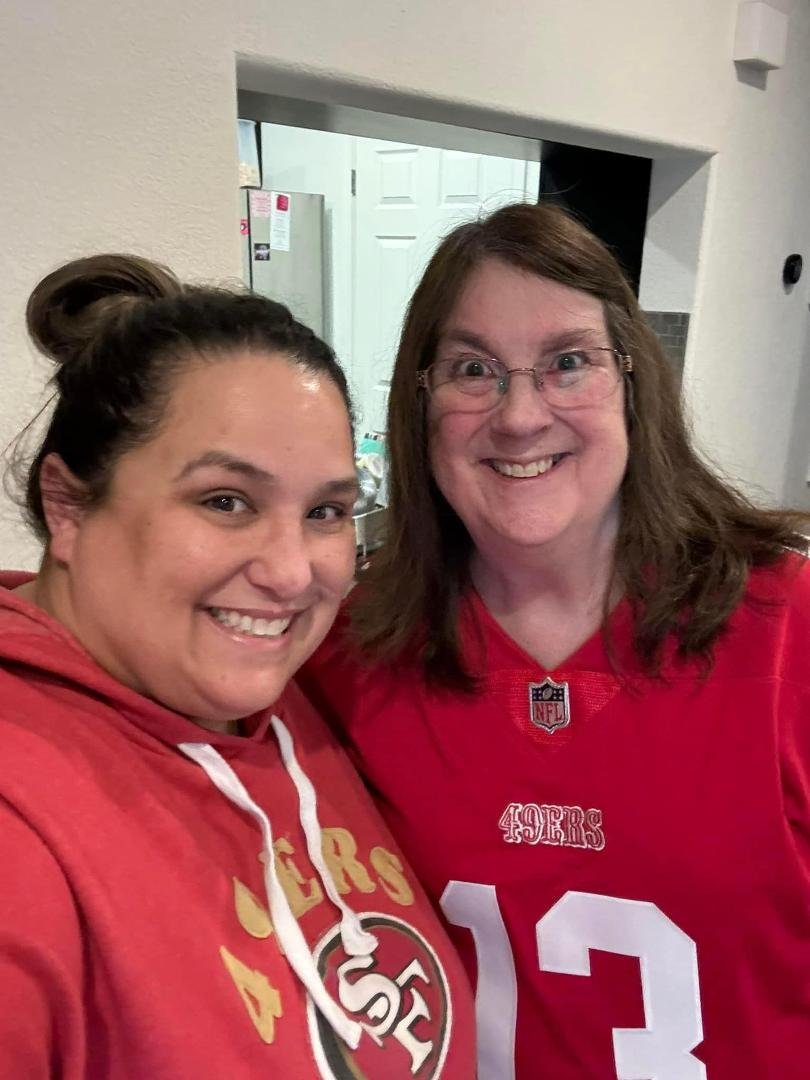 Niners baby!  Awesome party at Jen Spiteri’s house! We are going to the Super Bowl!