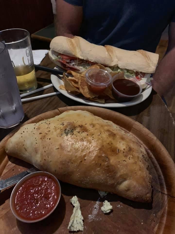 Holy moly the calzone is as big as my head!