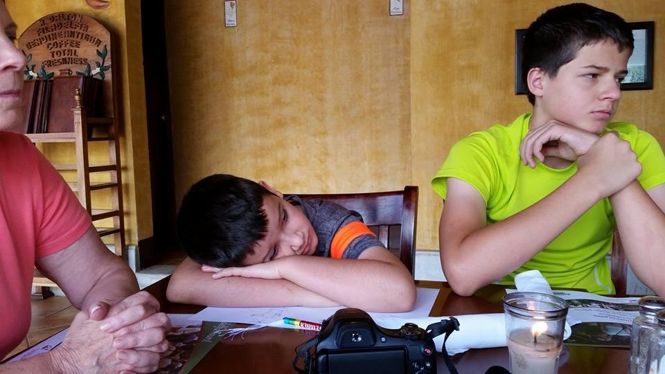 Kenan bored of all the traveling!