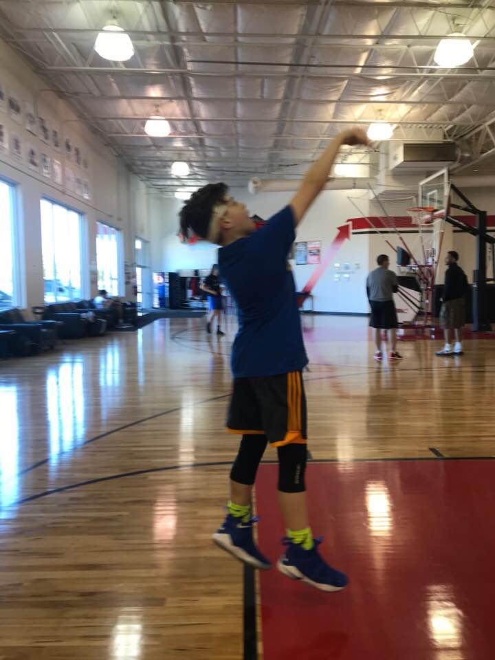 Triffan exhibiting proper shooting technique