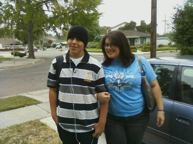 First day of the 2010/2011 school year. Adriana is a senior this year and Cameron is a sophomore.