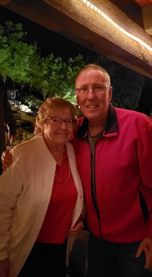 Mom and I last night at my brothers Halloween extravaganza.