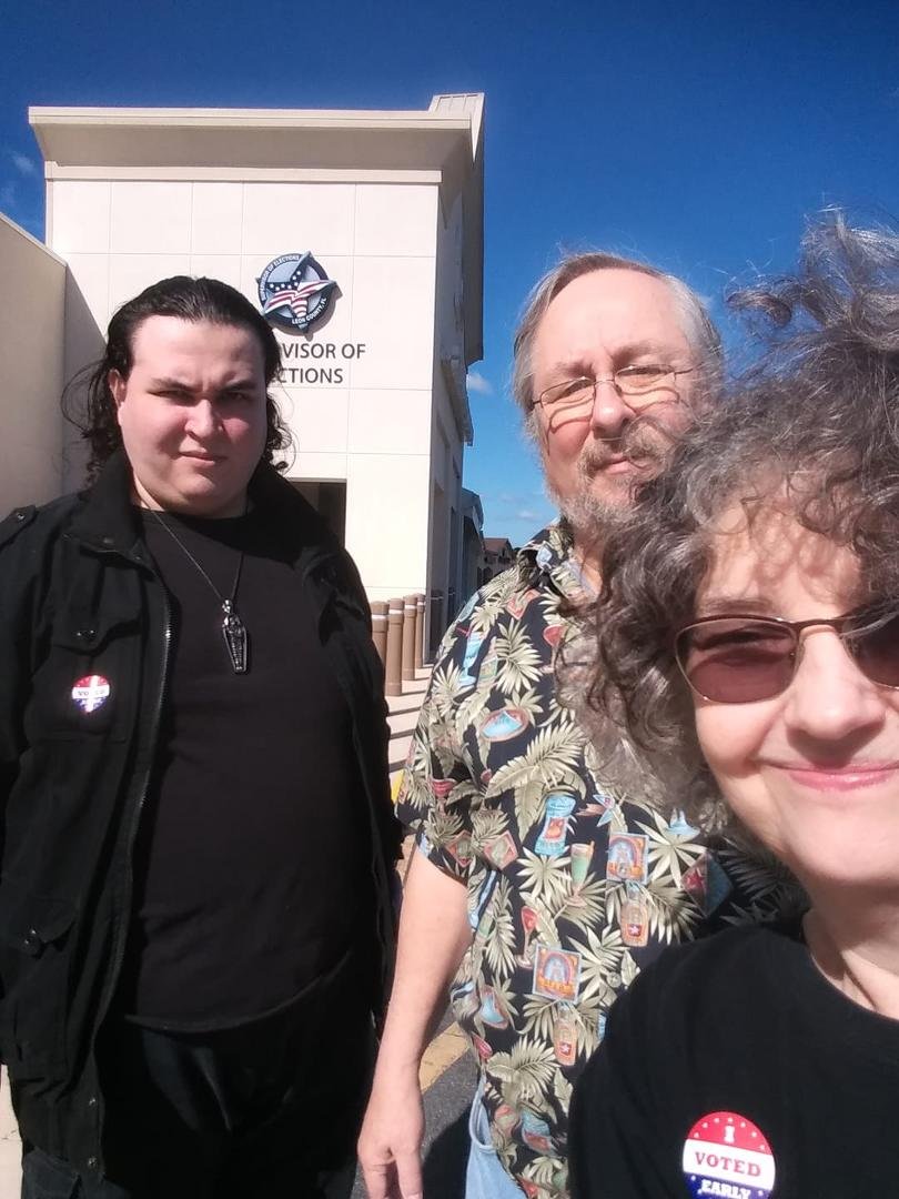 Kim, Nick and I early voted Saturday.......