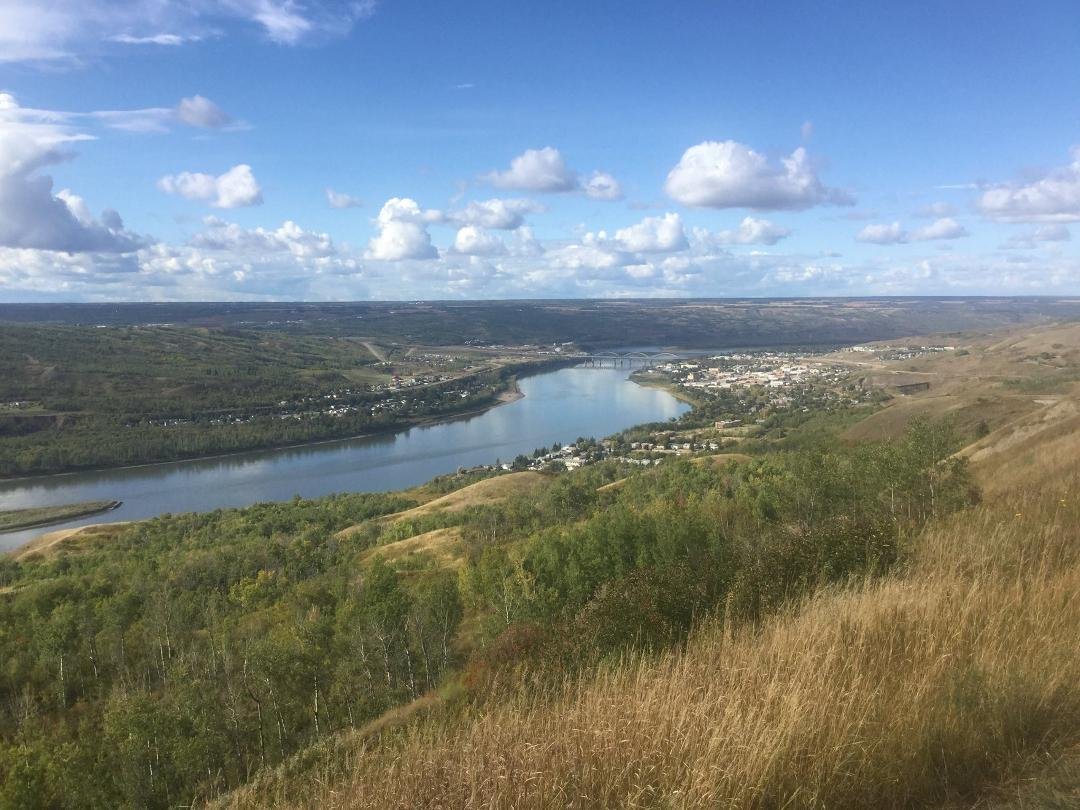 Peace River, Alberta. Looking north, downriver.