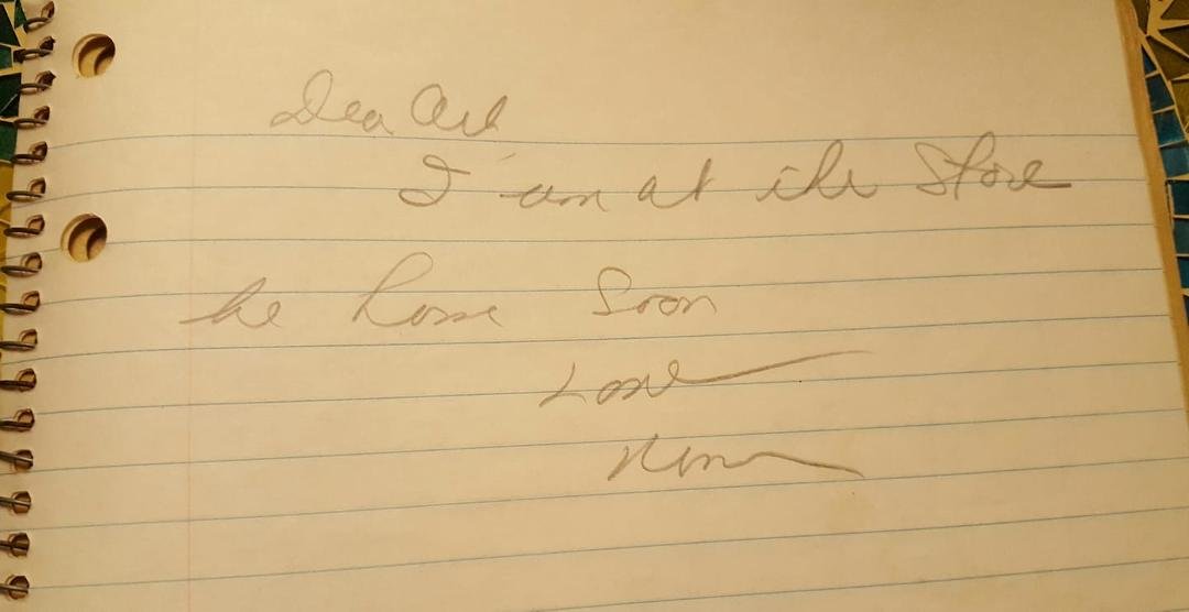 While pulling out recipes I found this note from my mom to my dad. It's these little things that make me miss them so much.