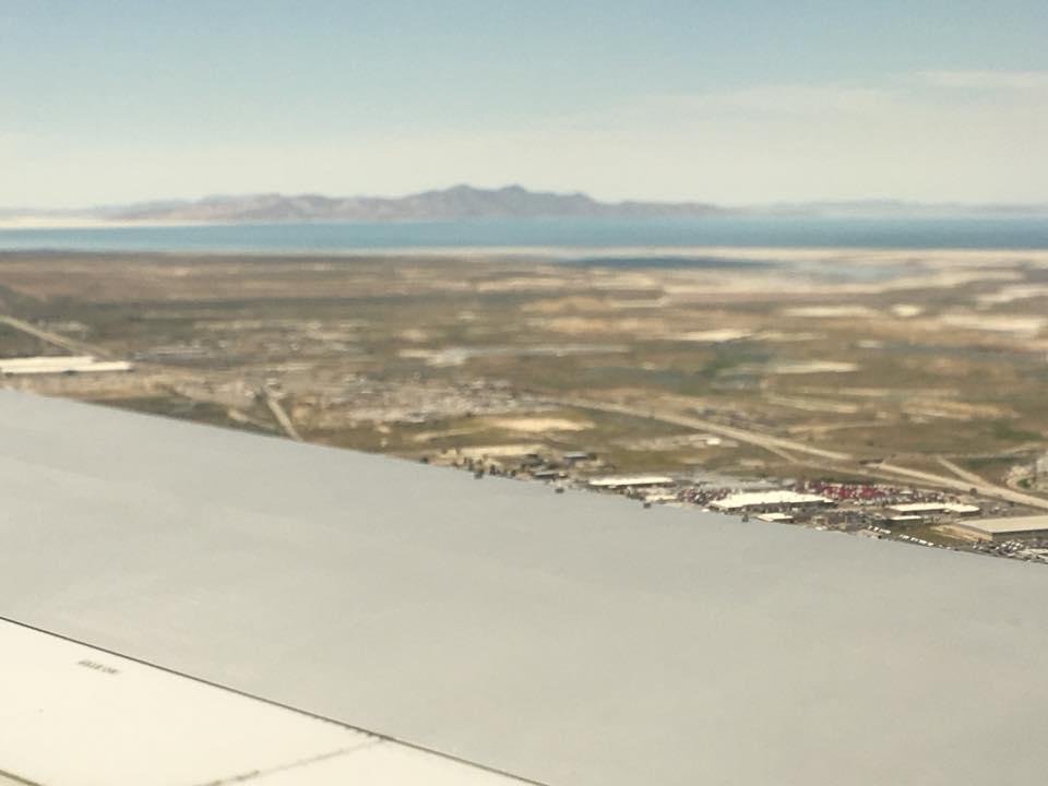 Part of the way home. SLC. Next stop PDX then drive to Eugene.
