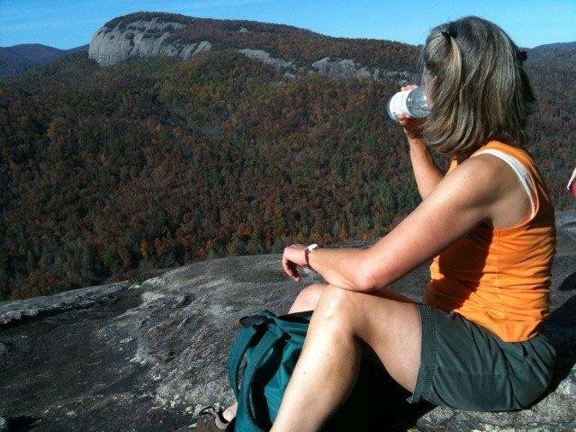 Hiked up to John Rock in Pisgah Forest with my nephew, Eric.