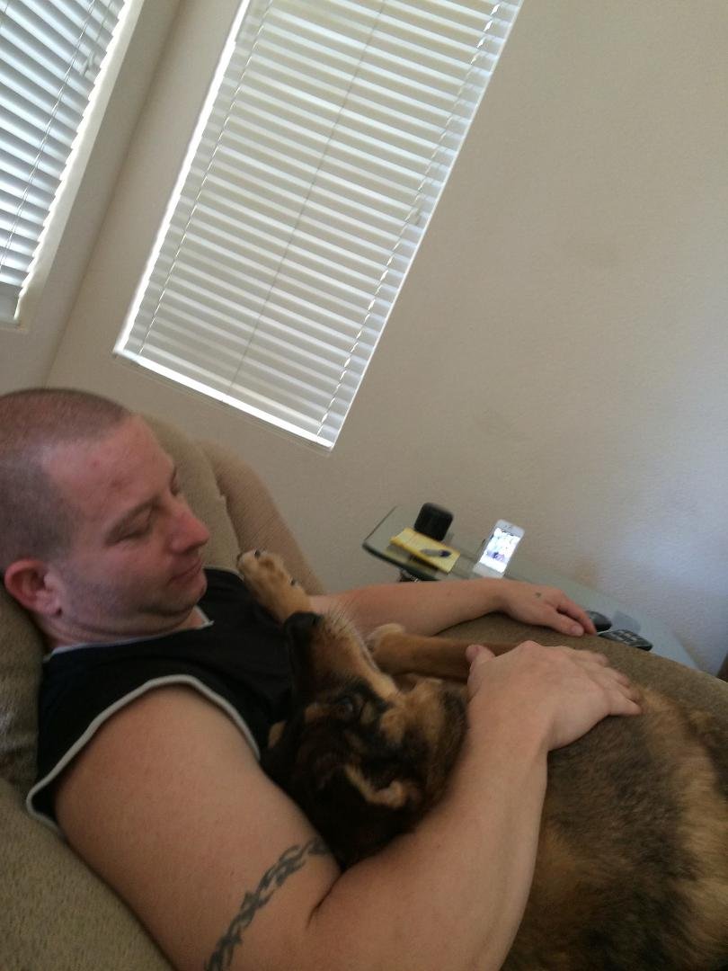 My son and Taz Brandon's dog