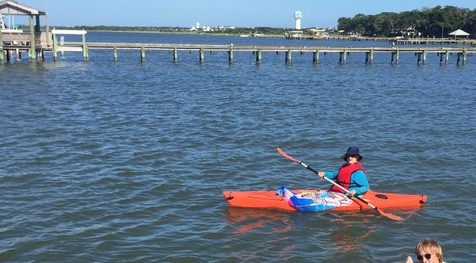 Becky Styling in the kayak.