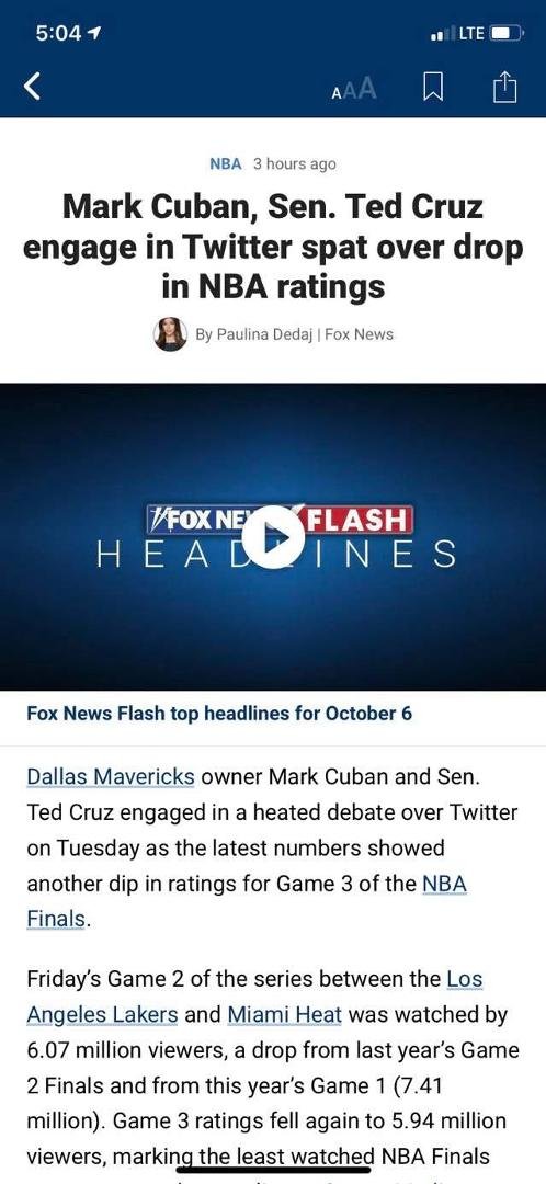 Afraid you’re the one that’s full of Sh*t their Marky Boy. Sen Cruz is on Track. Most People who generates money for you and your time are Tired of your Baby Boy’s Crying like Bitches. Screw the NBA and It’s Players. For th