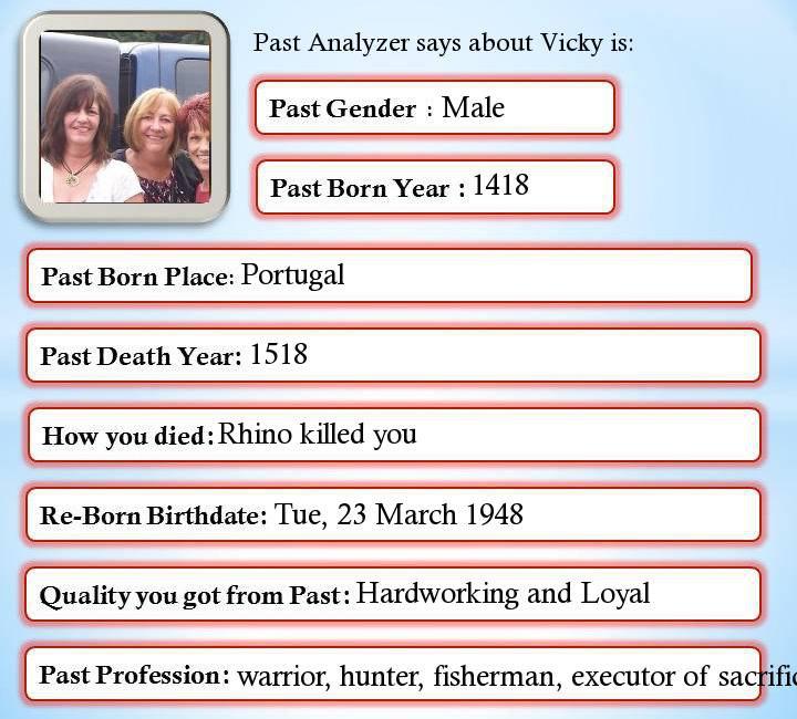 Vicky Williams' album, Past Life Analyzer Photos