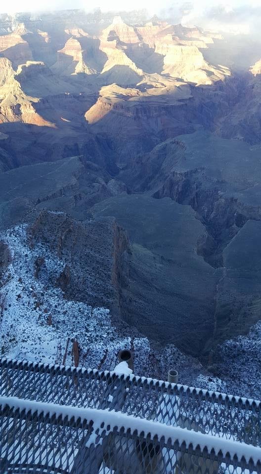 Spent Christmas at Grand Canyon. 20 degrees with snow flurries. Beautiful. But also amazingly crowded with tourists