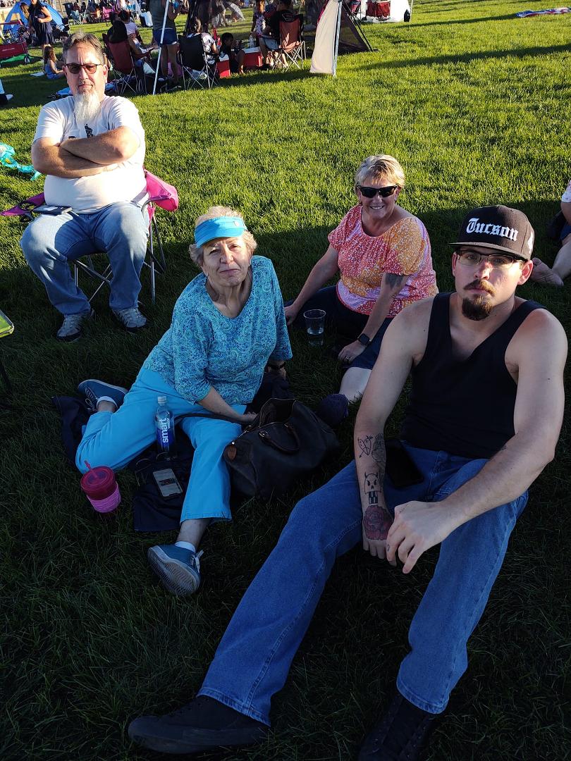 At the fireworks display in Albuquerque. My first time