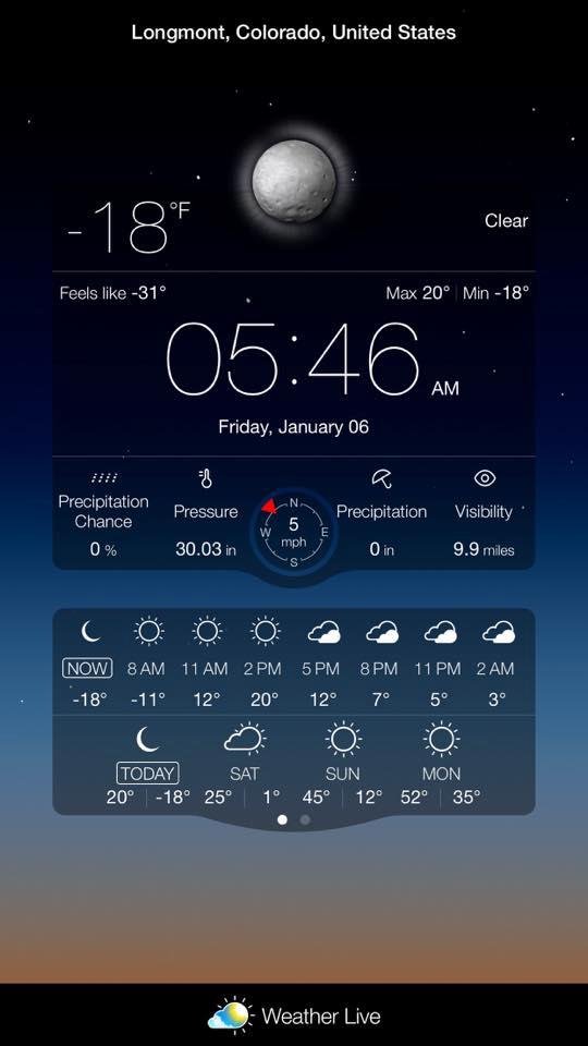 This is way to cold for me